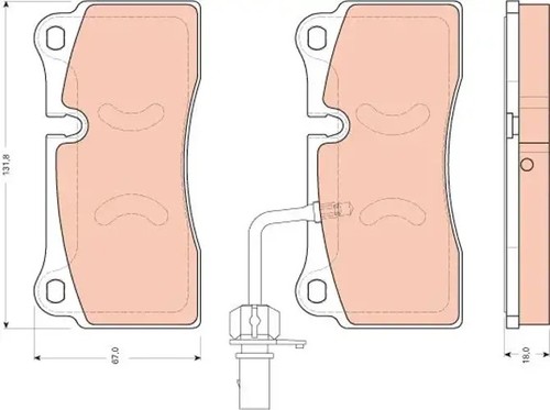 Brake pads gdb1731 - gdb1731, trw