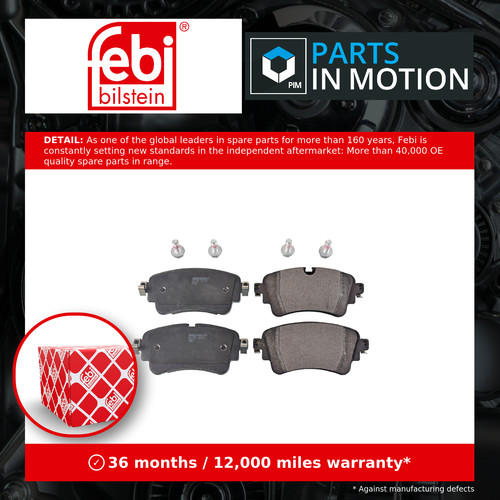 Brake pads set rear - set, 116425